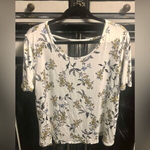 Floral Elegance Short Sleeve Women's Top